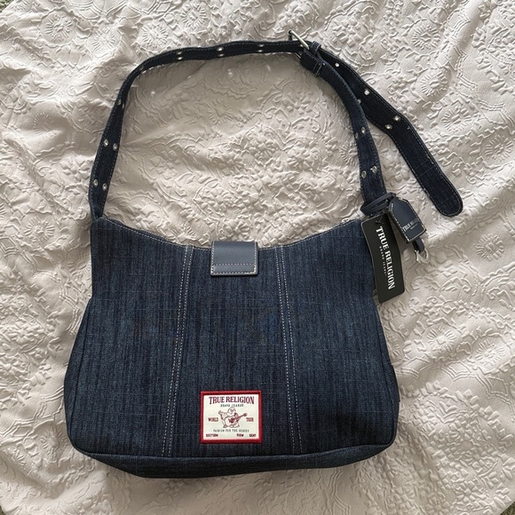 True Religion Dark Denim Hobo Bag - Picture 6 of 12
